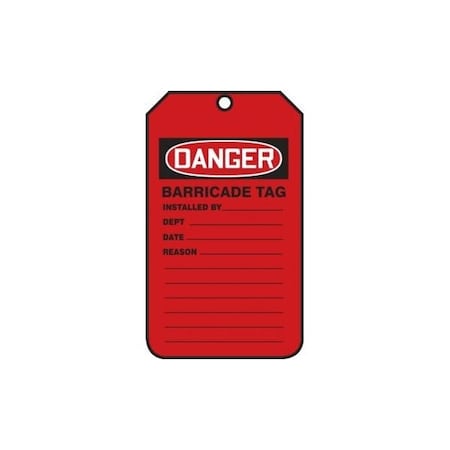 Accuform Caution, RP-Plastic, 3-1/4 in Width, 0.075 in Height, , 5 PK TAB110PTM